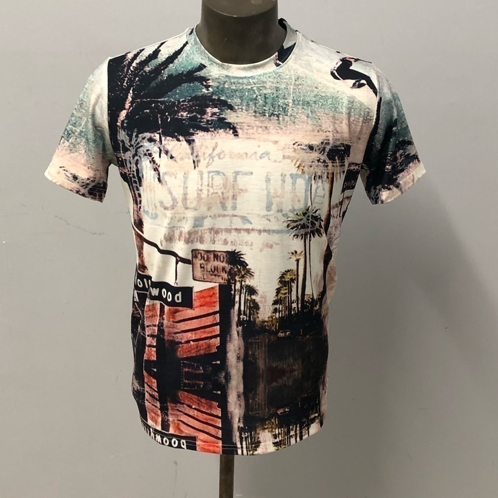 Steven land t-shirt crewneck multi color modern